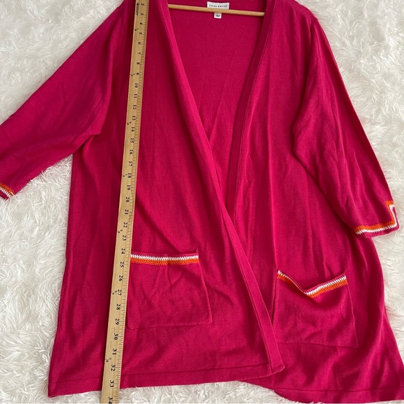 Susan Graver Knit Open Front Cardigan Sweater Women’s XL Pockets - Picture 7 of 8